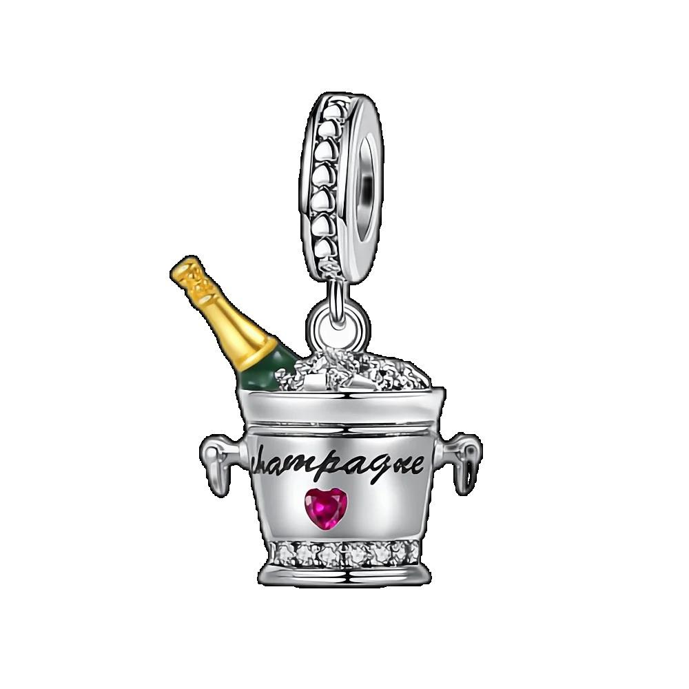 Pingentes de Xícara de Café em Prata de Lei 925 para Fazer Joias DIY Pulseira Colar Pingente Feminino Joia Fina Presente