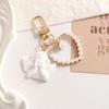 Earbuds Case with Keychain and Bag Charm - Protective Cover for Wireless Earbuds, Keyring Attachment and Bag Clip
