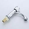 Single Hole Bathroom Faucet Cold Water Only Zinc Alloy Construction ABS Base 18x17x6cm Dimension Silver Finish