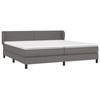 Maison Exclusive - Sommier à lattes de lit avec matelas Gris 200x200 cm Similicuir