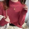 Il Nuovo Stile Autunnale di Maglione Lavorato a Maglia di Alta Gamma, Elegante, a Girocollo, Morbido e a Maniche Lunghe È un Maglione Leggermente Formoso e Snellente per Donne
