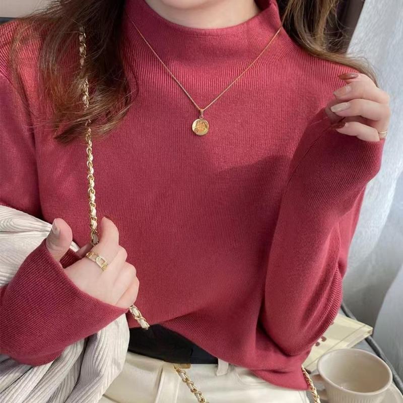 Il Nuovo Stile Autunnale di Maglione Lavorato a Maglia di Alta Gamma, Elegante, a Girocollo, Morbido e a Maniche Lunghe È un Maglione Leggermente Formoso e Snellente per Donne