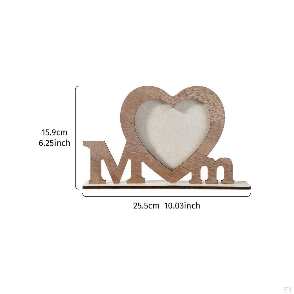 Family Appreciation Day Tabletop Ornament Sentimental Keepsake Heart Shaped MOM Frame for Office