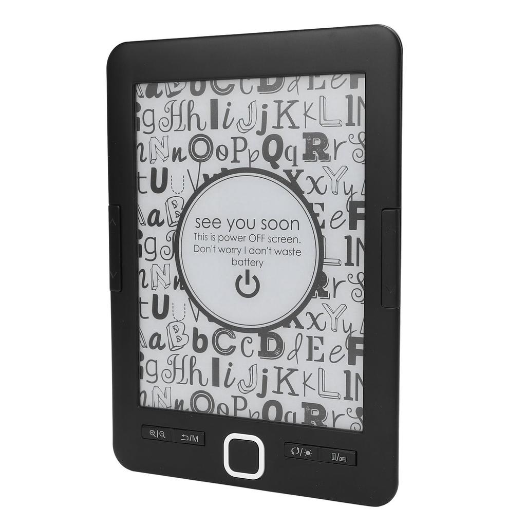 BK6033 Electric Book Reader with 8G Storage Adjustable Brightness 6 Inch Ink Screen Book Reader for Commuting Travel
