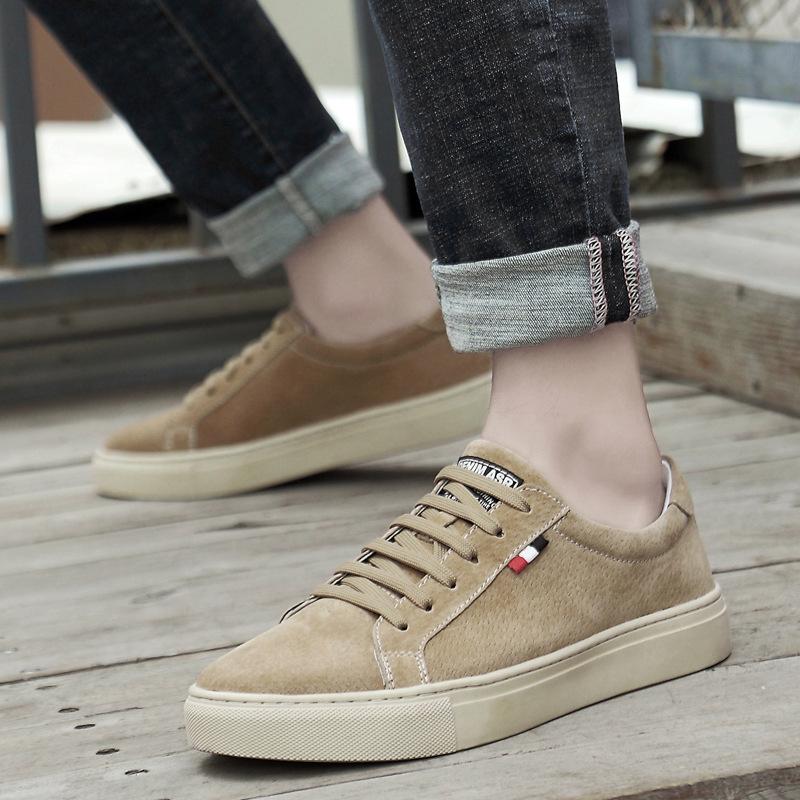 Ekstra Geniş Erkek Günlük Spor Ayakkabı - Süet & Deri, Kore Tarzı, 45-49 Bedenler