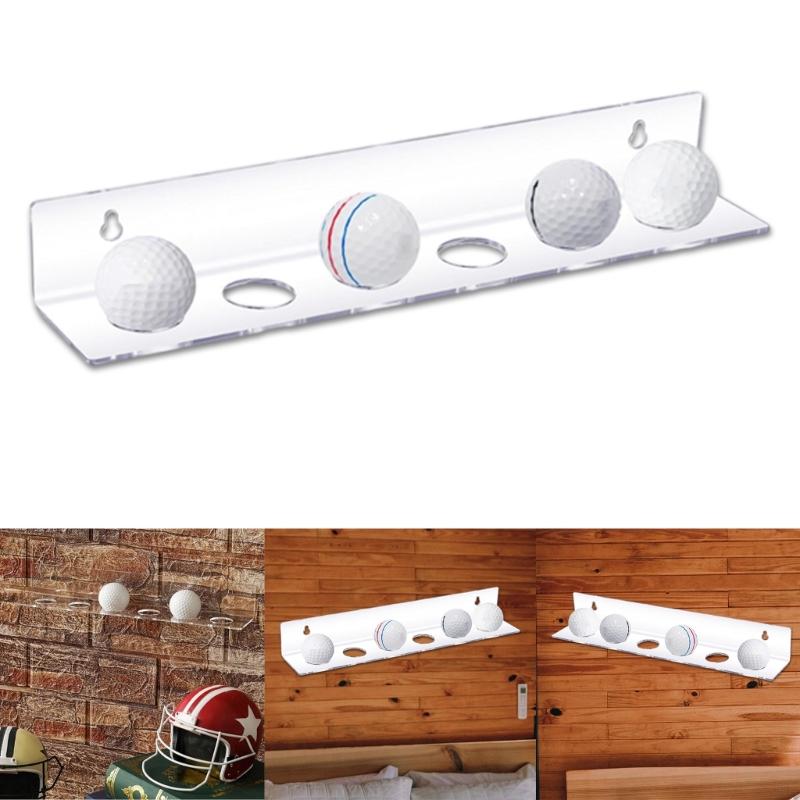 Golf Balls Display Rack Clear Acrylic Golf Balls Stand Floating Wall Mounted Shelves Displays up to 6 Golf Balls Enduring