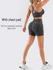 TK High Waist Seamless Yoga Set: Stretchy Three-Quarter Shorts & Sexy Bra with Chest Pads for Women