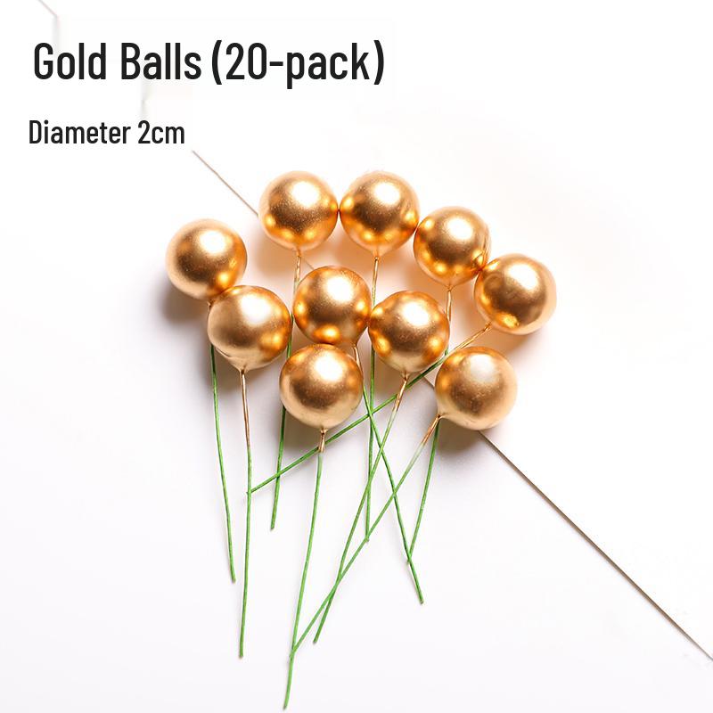 Cake Decoration Balls: Gold & Silver Spheres for Baking & Christmas Decor