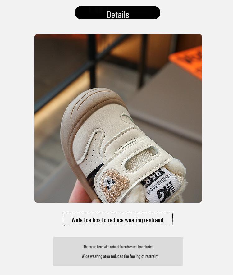 Infant Soft Sole Non-Slip Cotton Shoes for Winter 2025 - Warm Velvet for 0-2.5 Year Olds