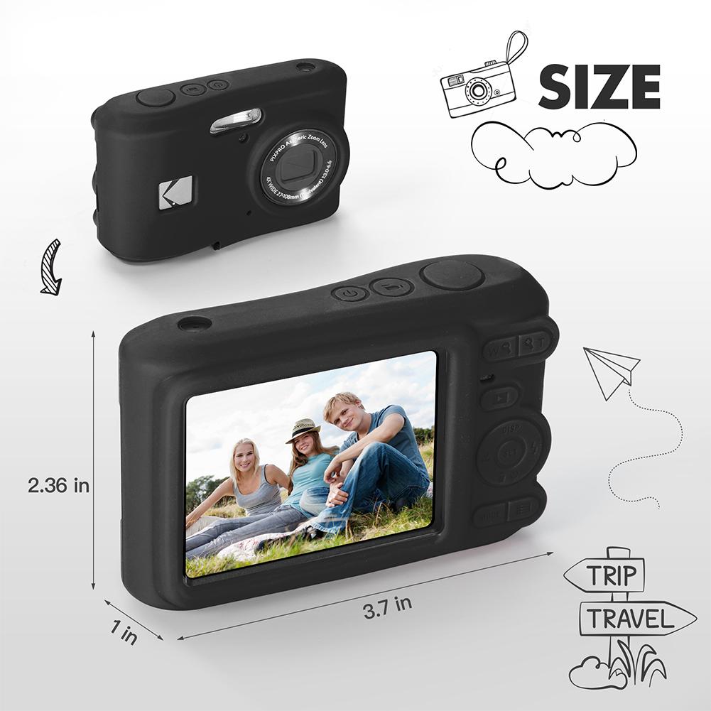 Pro digitální fotoaparát KODAK PIXPRO FZ55 Obal s popruhem Štíhlý brašna na fotoaparát Kryt těla fotoaparátu Ochranné pouzdro pro venkovní cestování