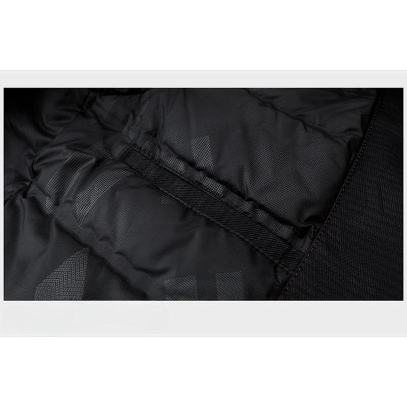 Thickened Genuine Leather Jacket for Men, Sheepskin Lapel Leather Jacket, Warm Casual Down Jacket, Fur Integrated Jacket