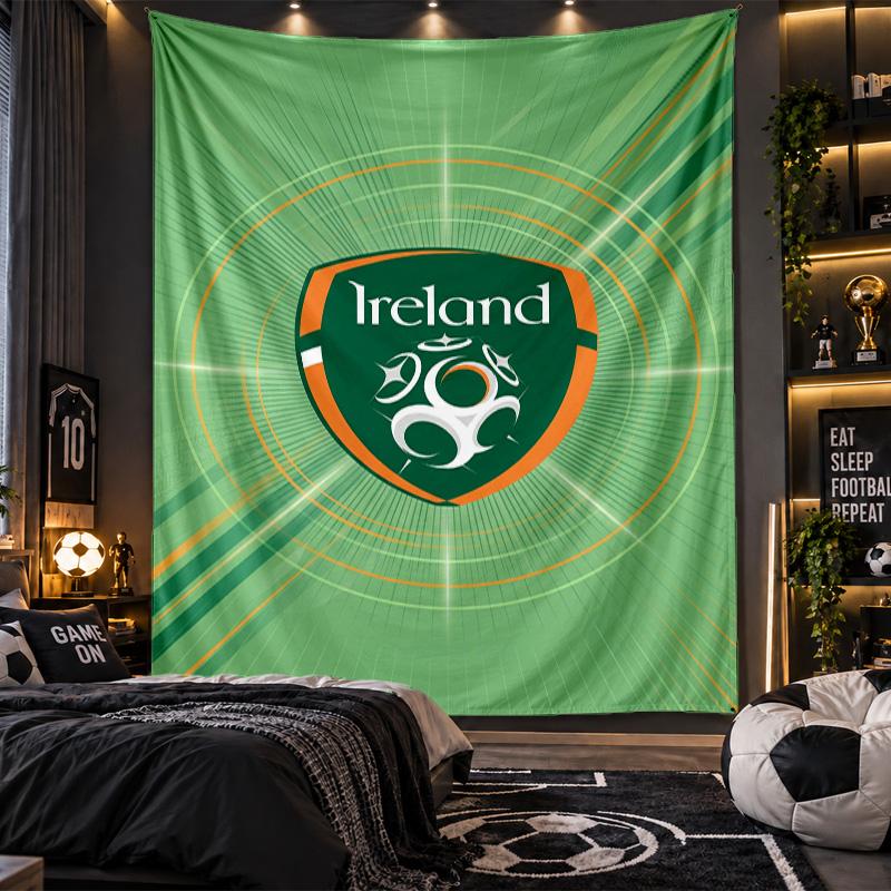 Wall Hanging Tapestry Ireland Rugby Print Cloth for Living Room Bedroom Home Decor