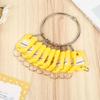 Metal Keychain with Key Ring, Creative Key Board, Anti-Loss Marker and Buckle.