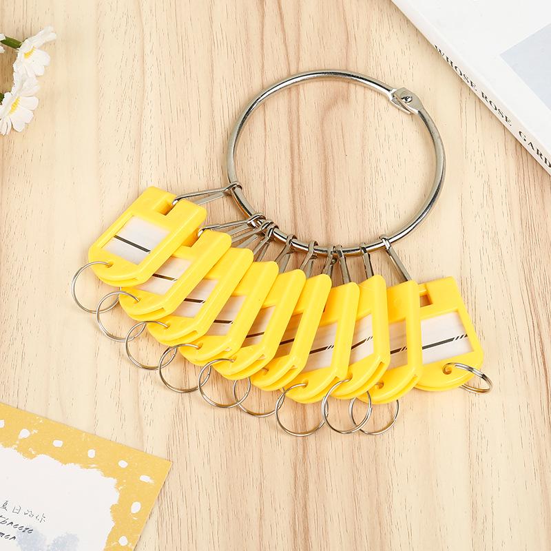 Metal Keychain with Key Ring, Creative Key Board, Anti-Loss Marker and Buckle.