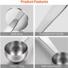 1Pc 2-in-1 Stainless Steel Coffee Scoop,Tamping Dual-Purpose Coffee Spoon Powder Hammer Tamper for Measuring and Tamping