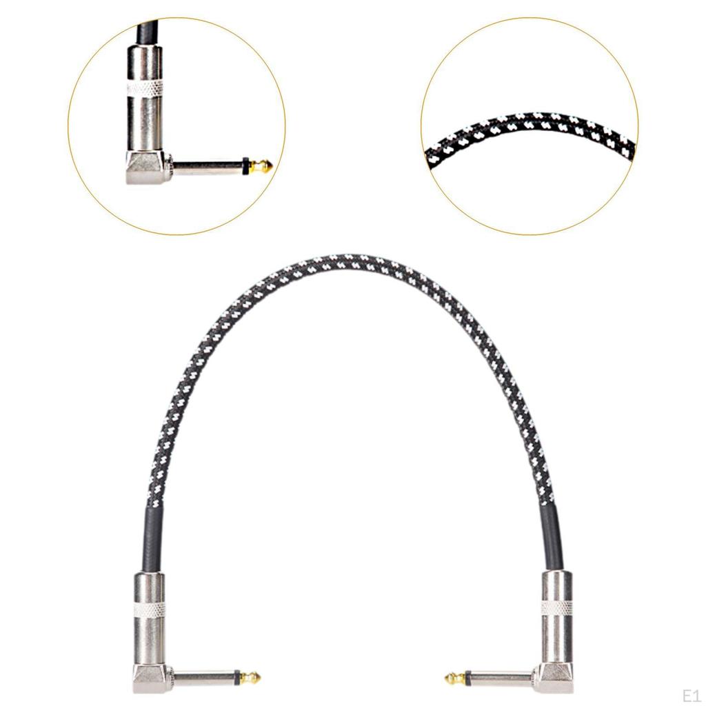 Guitar Cable,Right Angle,Stable,Lightweight,Replacement for Effects Pedal Braided