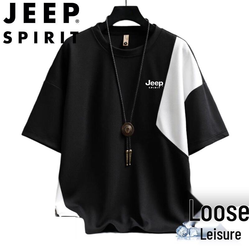 

JEEP SPIRIT Men s Color-Block Short-Sleeve T-Shirt 5XL