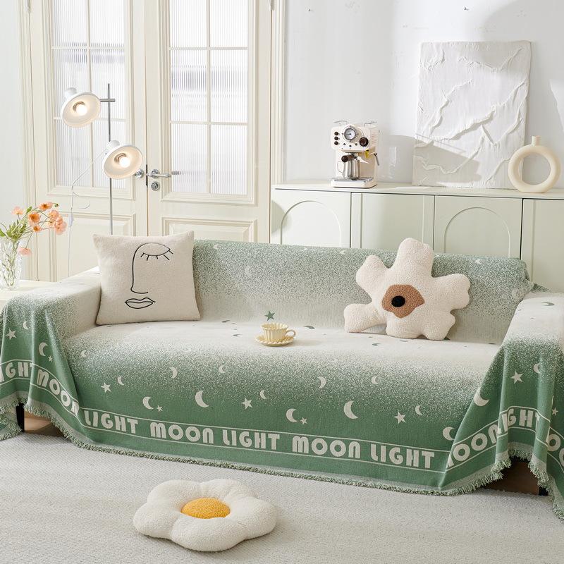 Нескользящее Г-образное полотенце для дивана с градиентными буквами — фото 7