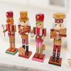 Festival Nutcrackers Soldier Ornament Delicate Christmas Wood Nutcrackers Soldiers Hand Painted Festival Decoration