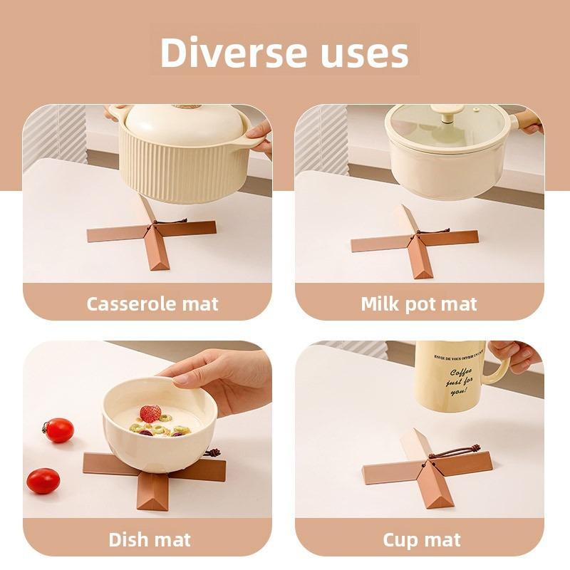 Silicone Heat Insulation Pad, Portable Storage, Household Coasters, Pot and Bowl Pads, Heat-resistant Pads, Table Anti-slip Pads