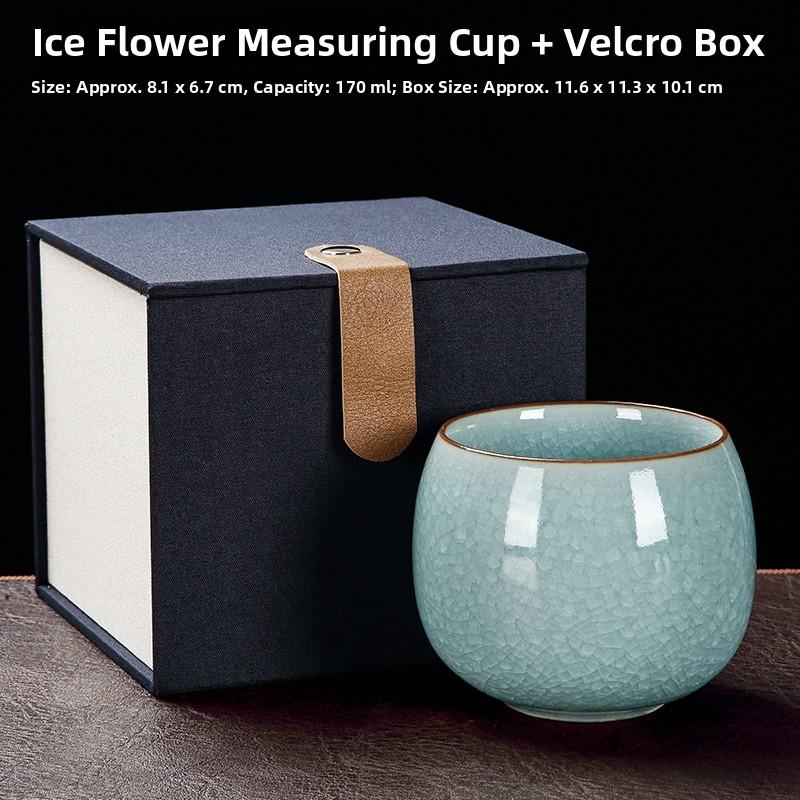 Premium Ceramic Gongfu Tea Cup Yu Porcelain Ice Crack Owner Cup Personal Use High End Tea Set Handmade Chinese Style