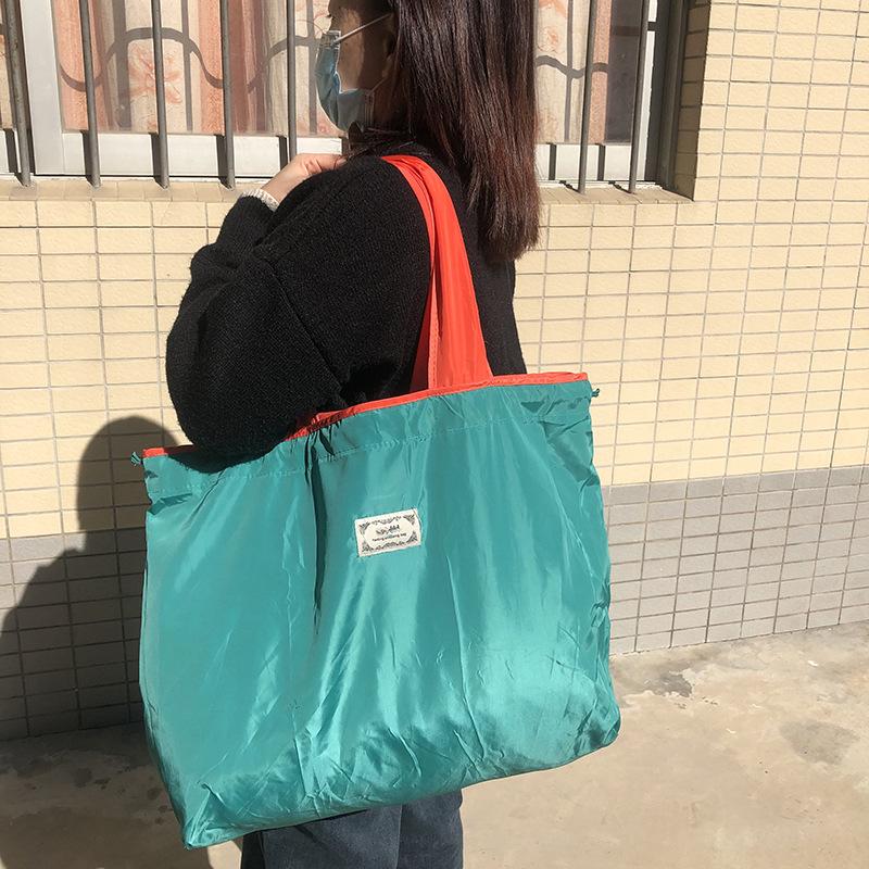 Faltbare Tragetasche mit großem Fassungsvermögen und Kordelzug zur Aufbewahrung von Lebensmitteln