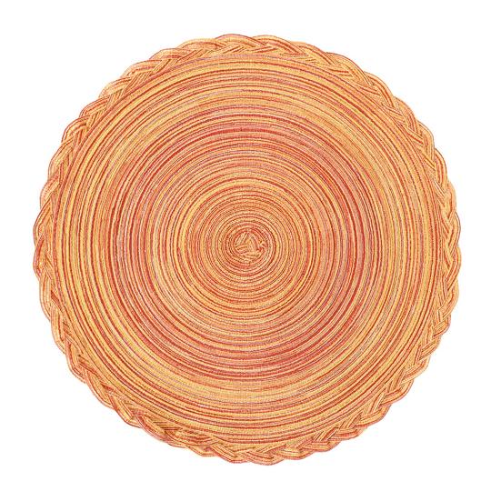Round Braided Placemats Heat-Resistant Placemats for Dining Tables Stain-Proof 15 inch Non Slip Kitchen Table Place Mats Natural Farmhouse Decor