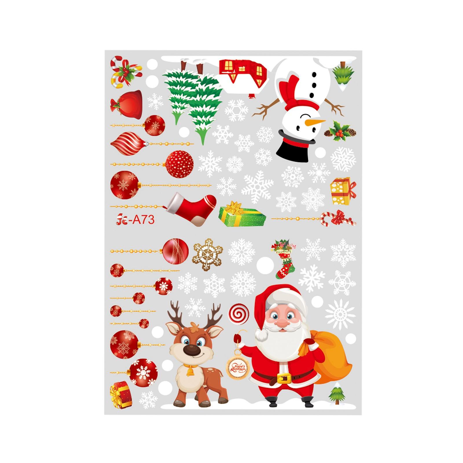 

Рождественская снежинка наклейка на стену Праздничная наклейка на стену One Size