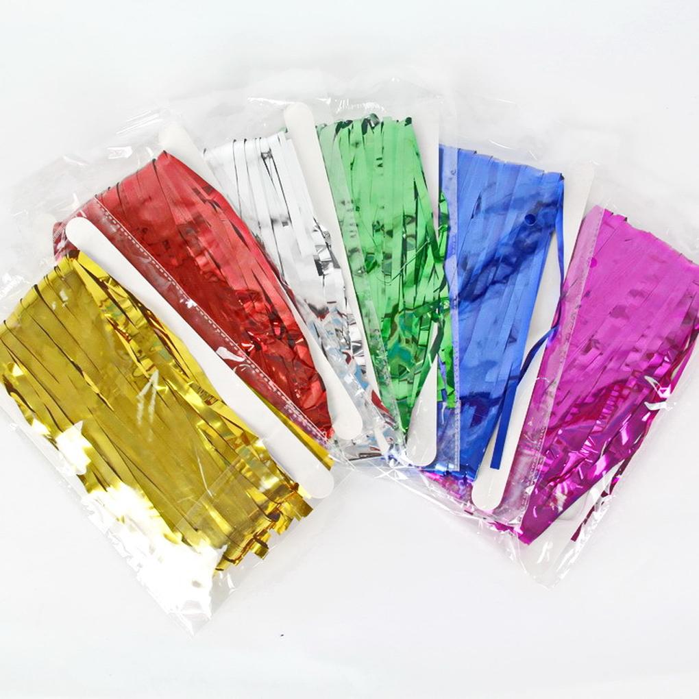 6 Pieces Glitter Party Backdrop Metallic Tinsel Curtain Birthday Wedding Baby Shower Background Favor Supplies