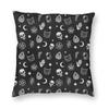 Halloween Witch Raven Square Putetrekk dekorasjon Gotisk Okkult Magic Witchy Putetrekk for sofa Bil Putetrekk