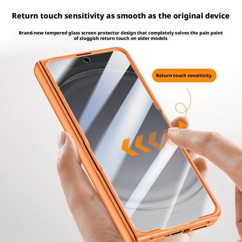 Podwójny ekran Owinięty z Magnetycznym Zawiasem Stojak na Obiektyw Uchwyt Etui Dla Telefonu Komórkowego Oppo Find N6 Pokrowiec Ochronny na Tył