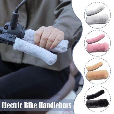 Simulated Plush Grip Glove Motorcycle Handle Cover For Winter Thick Warm Handle Gloves Covers Universal Scooters Hand Warme Z3O3