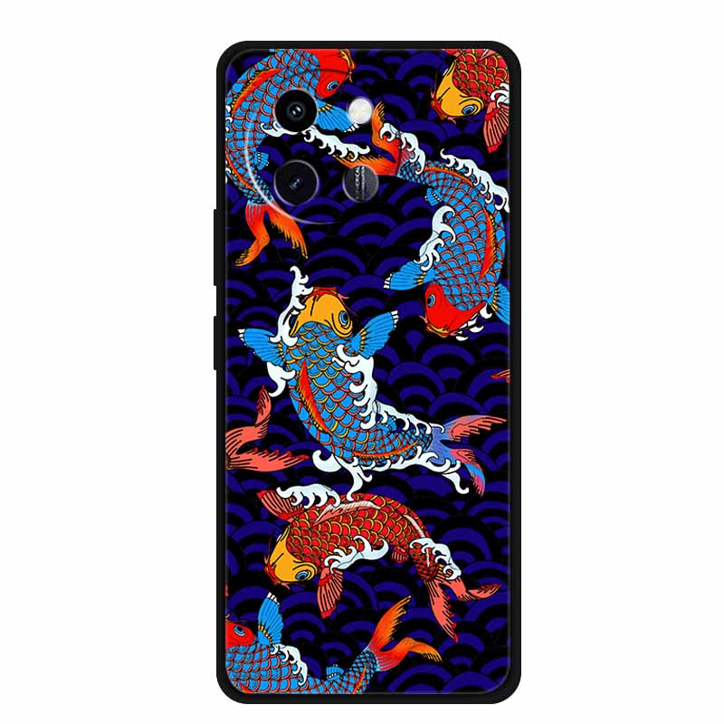 3D Lovely Cute Case For Vivo Y38 Y200i Y200T T3X Soft TPU Silicone Bumper Protector Relief Flower Emboss Phone Cover Funda Capa