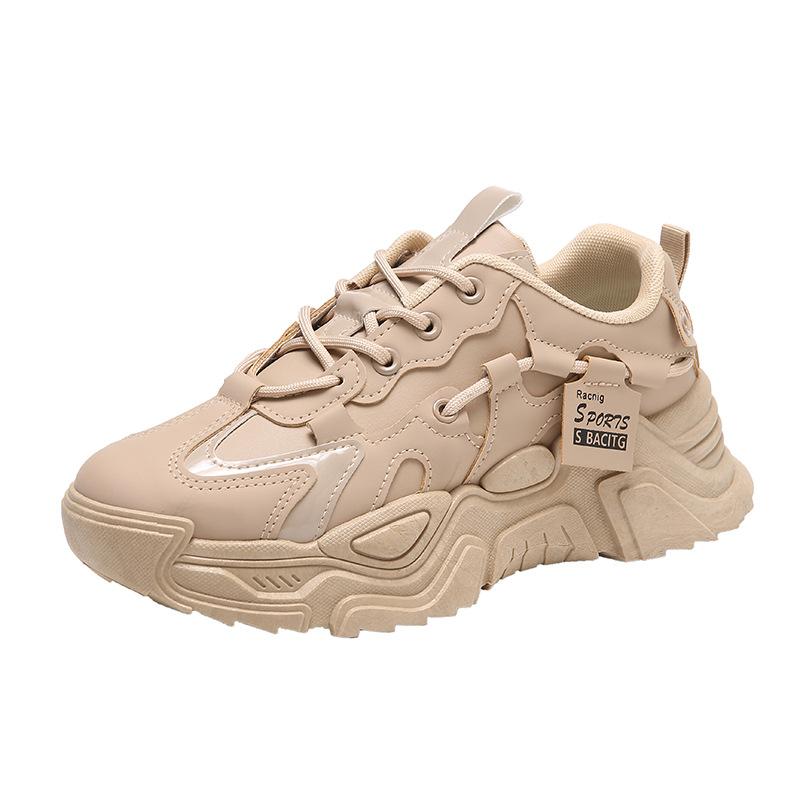 2025 Autumn and Winter Velvet Dad Shoes Ins Tide Increase Casual Sports Shoes Women's Platform Versatile Korean Version Cotton Shoes Women's K-9