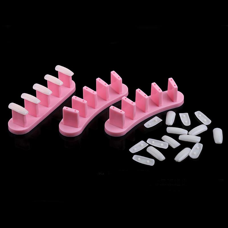 

3шт. Держатель для ногтей. Учебный стенд для практики дизайна ногтей с 10шт. Типс. розовый