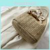 Handwoven Bucket Bag With Drawstring Closure For Casual Summer Daily Use