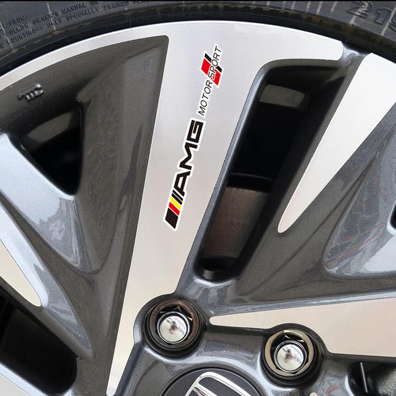 WNNR9 4Pcs Car Body Decal Stickers Styling Emblem Accessories For Mercedes Benz AMG W223 W213 W206 W464 W247 W167 W166 W222 W205 W204