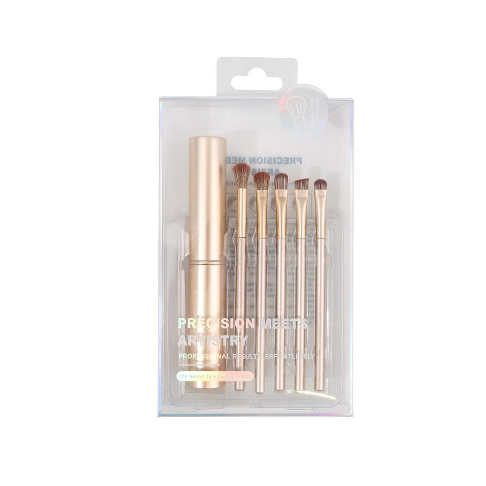 5 Eye Makeup Brush Sets Made In Cangzhou, Soft-Haired Eyeshadow Brush, Smudge Brush, Beauty Tools