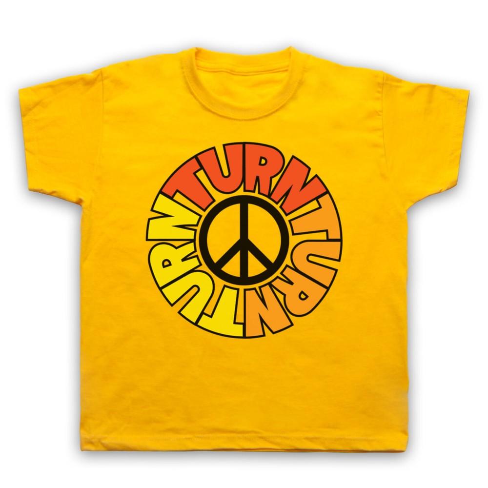 Otoč se Otoč se Podzimní Sezóna Měnící Hippie Slogan Dětské Dětské Tričko