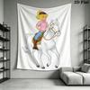 Bibi Blocksberg Wall Tapestry Aesthetic Wall Hanging Printed Fabric Blanket Decorative Tapestries for Bedroom Living Room Home Decor