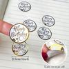 Golden Happy Birthday Stickers, PVC Material, Round, Party Favor, Gift Sealing, Self-Adhesive Label Stickers, for Home, Office, School