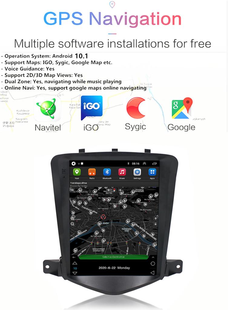 Chevy Cruze 09-14 Car Radio - 9.7" Android 10.1