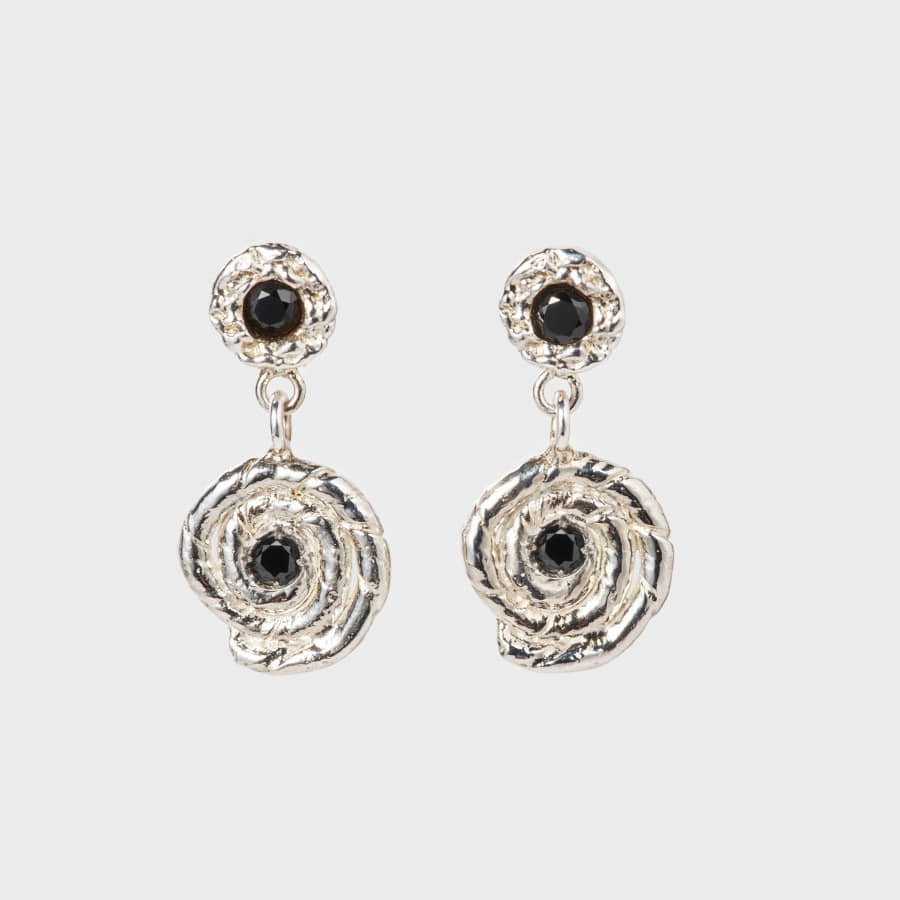 Liersi Canon Black Spinel Gemstone Earrings