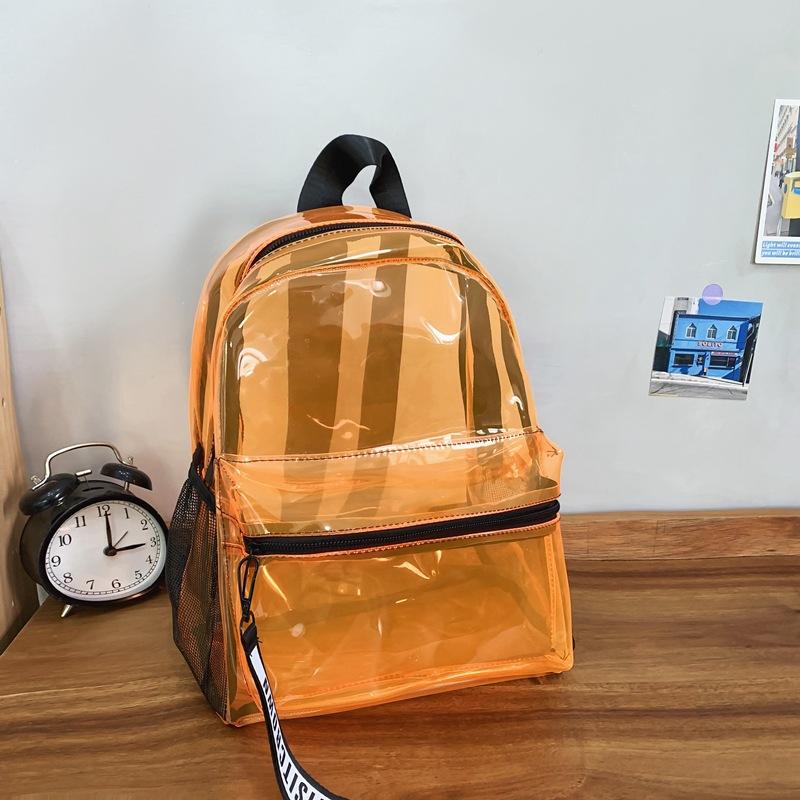 Schultasche wasserdicht transparent Gelee Rucksack Damen 1011 neuer Campus große Kapazität Schüler Schultasche personalisiert vielseitiger Rucksack