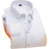 MIIOW Men's Fleece-Lined Long Sleeve Shirt Winter Warm Thickened Business White Fleece Shirt