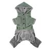 Winter Dog Hooded Cotton Warmth Jacket Four-Legged Pet Coat Soft Fleece Small Medium Dogs