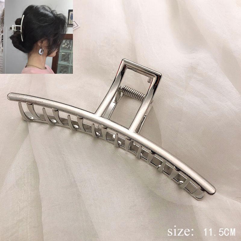 Simple Metal Geometric Hair Claw Clips Elegant Geometric Hair Accessories Cross Crab Bath Clip For Women Girl Headwear