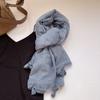 Cotton and Linen Scarf, Solid Color Beard Antique Shawl, Scarf, Desert Dubai Abu Dhabi Headscarf