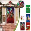 Christmas Door Width Polyester Cloth Christmas And New Year Decoration Christmas Door Curtain Christmas Decoration 180-90cm