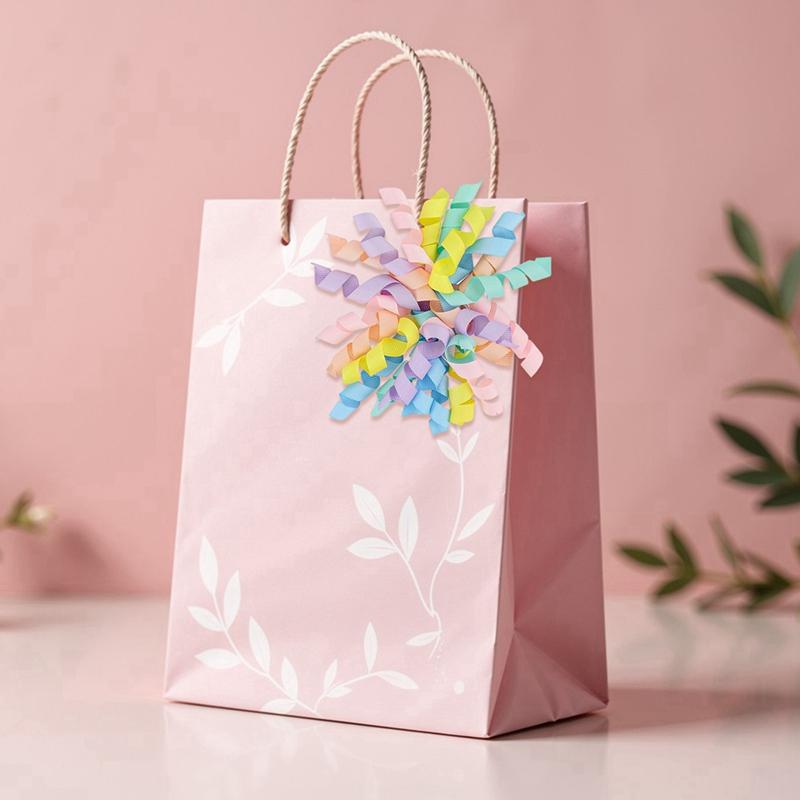 8pcs Self-adhesive Bow Roll Flower Gift Box Packaging Ribbon Holiday Decoration